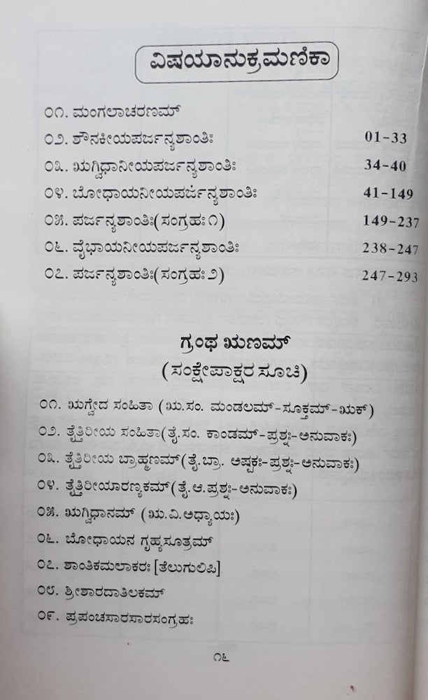 Parjanyakalpaha - ಪರ್ಜನ್ಯ ಕಲ್ಪಃ