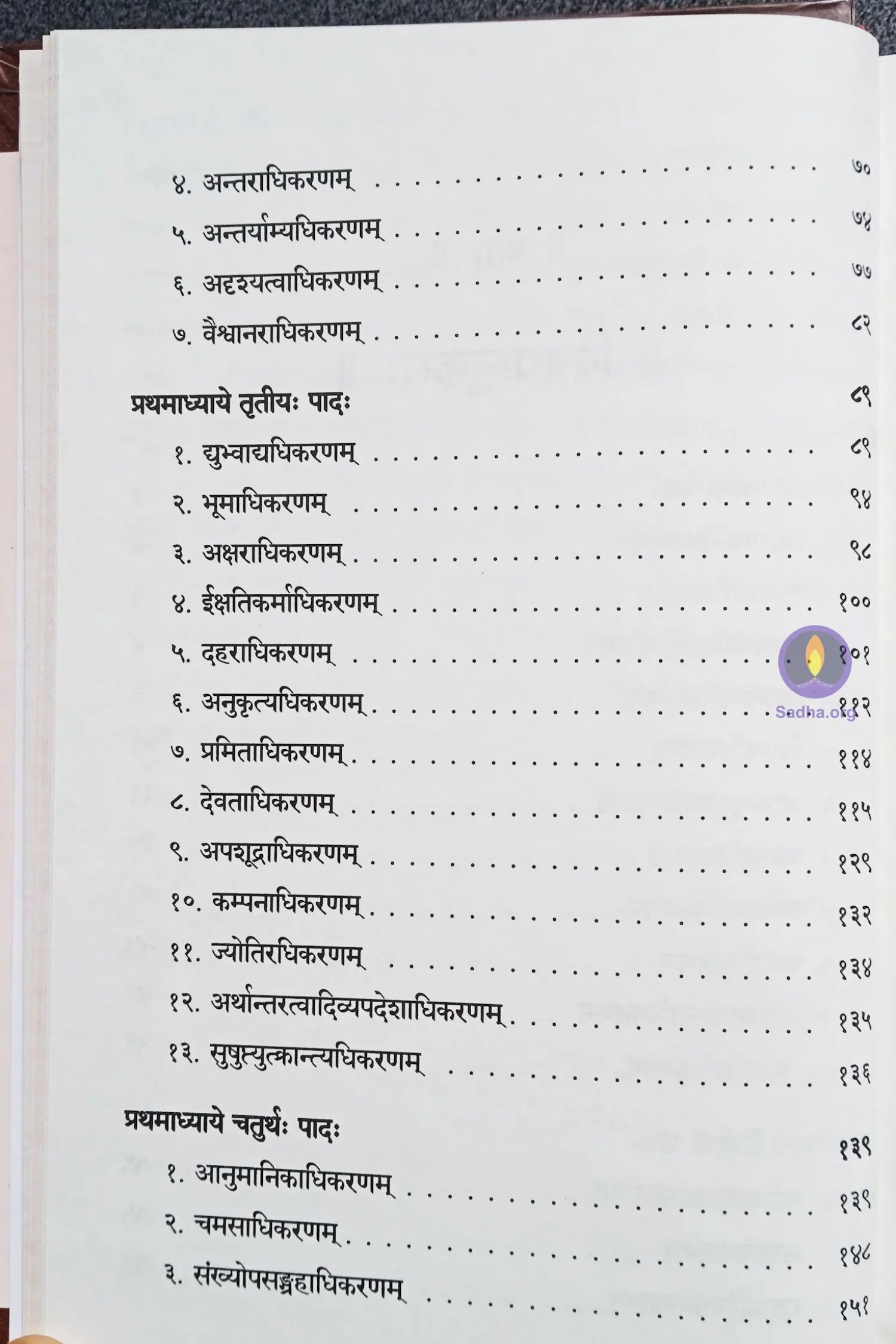 Brahmasutra Bhashyam Book