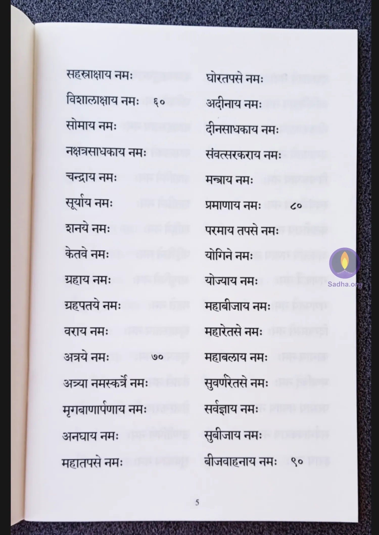 Shiva Sahasranamavali Book