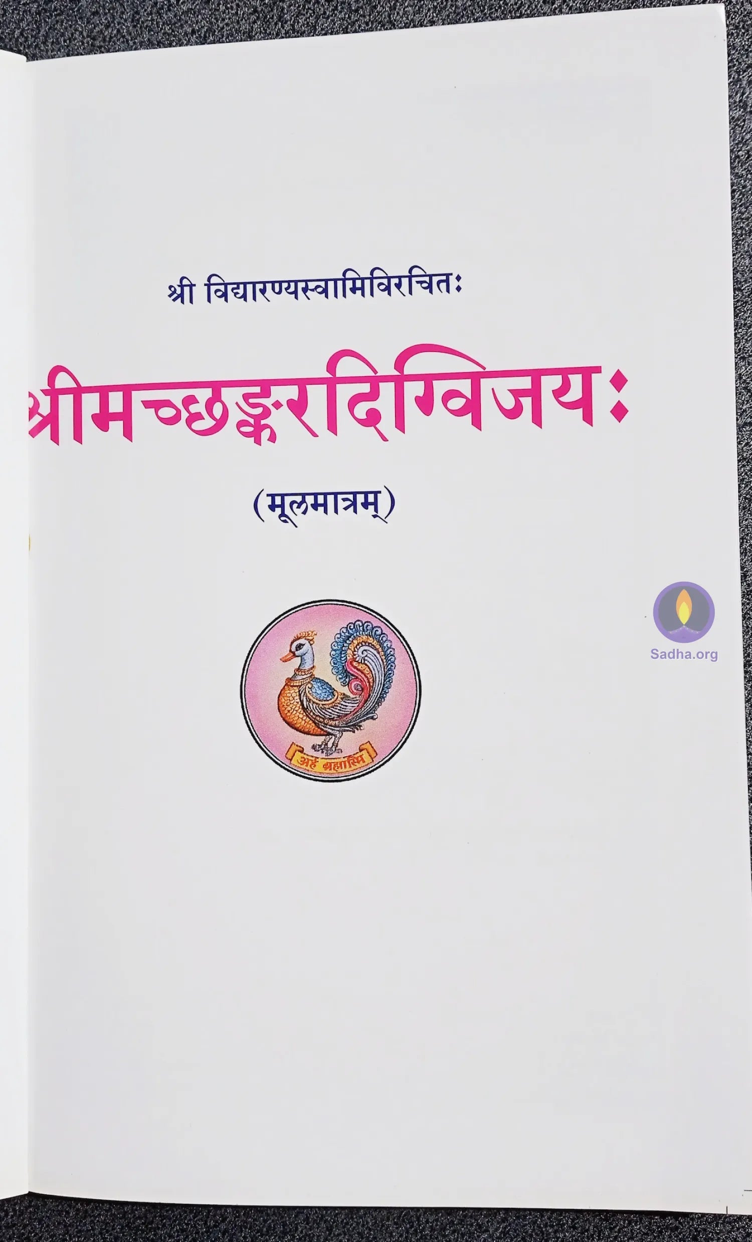 Shreemat Shankara Digvijaya Book